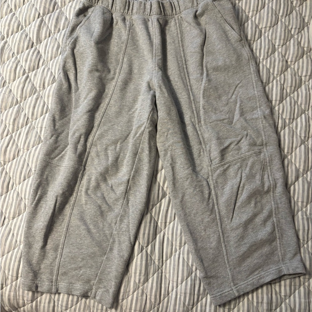 AERIE Light Gray Women's Wide-Leg Sweatpants